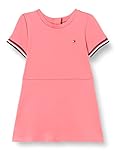  Tommy Hilfiger Mädchen GLOBAL STRIPE SKATER DRESS S/S Kleid, Deep Watermelon, 14 Years