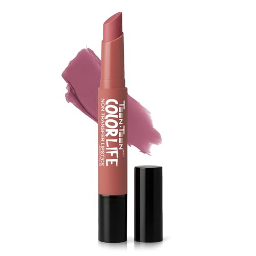 Image of TEEN TEEN Color Life Nontransfer Crayon Lipstick | Matte Finish with Built-in Primer | Waterproof & Long Lasting Lip Color | Smudge-Proof, Fade-Resistant Formula | Warm-Peach, 2gm
