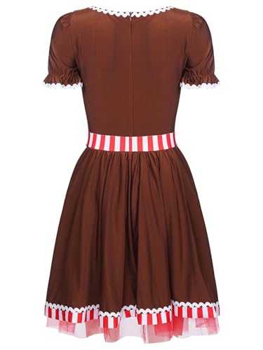 Vestido de pan de jengibre navideño cómodo y favorecedor para evitar disfraces incómodos 5