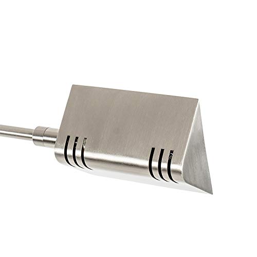 Qazqa led Design Stehleuchte, Stehlampe - Notia - Silber Farbe, inkl. 12W integrierter LED, 2700K, warmweiß, dimmbar, 146cm, Ideal als Küche lampe, Schlafzimmerlampe und Wohnzimmerlampe
