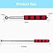 SIMAIYUN 115 CM Hollowing Drum Hammer Sound Detection Folding Stick, Thickened Rod for House Decoration Inspection (Red)