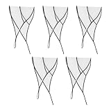 Abaodam 5 Piezas Gorros de Lluvia Transparentes E Impermeables con Borde Negro, 5 Unidades, Protectores para Cabello, Unisex, Ligeros y Plegables, Ideales para Festivales y Actividades al