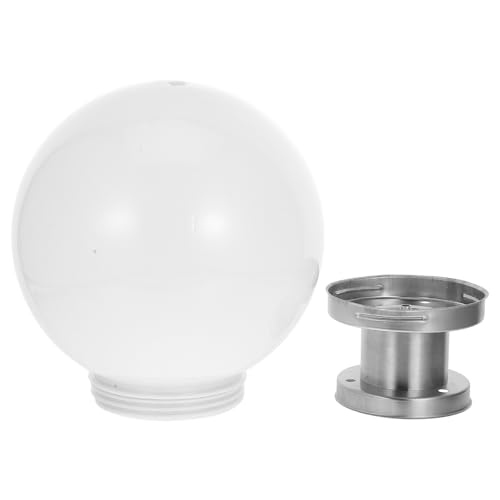 Farola exterior para patios SHINEOFI con globo blanco acrílico resistente
