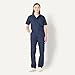 Amazon Basics Women's Regular-Fit Short Sleeve Coveralls, Navy, Small
