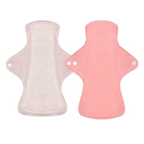 YCHUCH Cubrebragas de algodón absorbente, lavable, reutilizable, con diseño de malla transpirable, a prueba de fugas, servilleta menstrual para mujer, almohadillas menstruales de algodón reutilizables