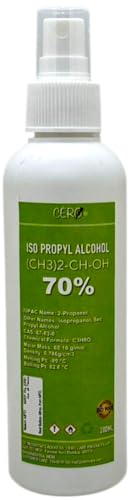 Image of CERO IPA Isopropyl Alcohol for Cleaning All Electronics Items | Clean Your Makeup Tools | Clean CPU | GPU and Screen | Repair Cosmetics 70% Pure [(CH3)2-CH-OH] CAS: 67-63-0 (250ml)