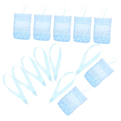 10 bolsas de malla vacías para sachets decorativos miniatura 1