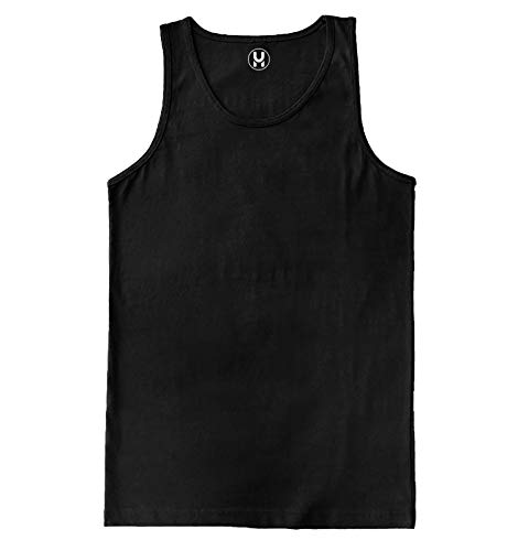 Haase Unlimited Blue Line American Flag - Police Support Men's Tank Top (Black - Back Print, Xx-Large) #TOP1