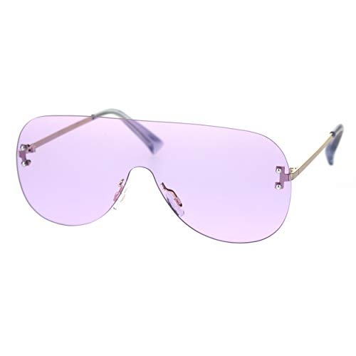 Image of Minimal Shield Rimless Futuristic Large Racer Pilots Sunglasses