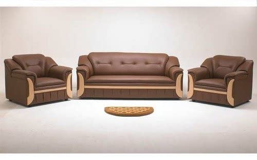 Aldano Valencia Fabric 3+1+1 Sofa Set (Orange)-image-43