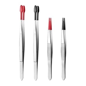 VARKAGE 4 Stück Pinzetten Set Gummispitzen