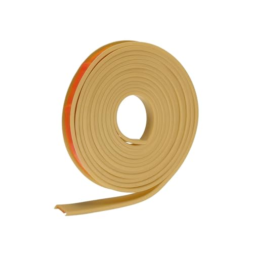 Image of uxcell U Shape Furniture Edge Banding, 4M Self Adhesive Flexible Edging Trim, 5x14mm TPE Edge Guards for Cabinets Furniture Repair Restoration, Beige