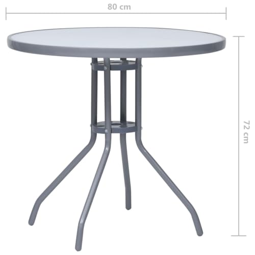 Mesa de balcón pequeña de acero ideal para desayunos al aire libre en tu terraza 3