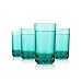 Drinique ELT-TA-TEL-4 Elite Tall Unbreakable Tritan Highball Glasses, 14 oz (Set of 4), Teal