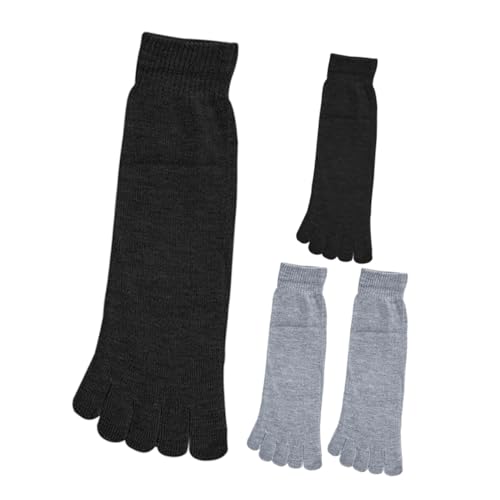 Ipetboom 2Pairs Individual Toe Cotton Socks Japanese Style Five Finger Design for Running Yoga Daily Wear with Breathable Comfort and Foot Health Benefits