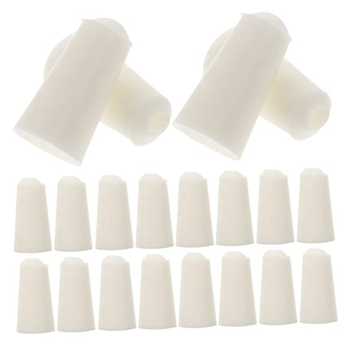 Ciieeo 20pcs Silicone Stoppers for Test Tubes Flask Sealing Plugs Conical Bottle Stopper with Lab Equipment Essential