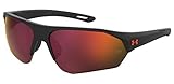 Under Armour UA 0001/G/S Special Shape Sunglasses, Black/Red Multi, 72mm, 10mm