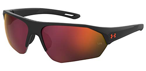 Under Armour UA 0001/G/S Special Shape Sunglasses, Black/Red Multi, 72mm, 10mm