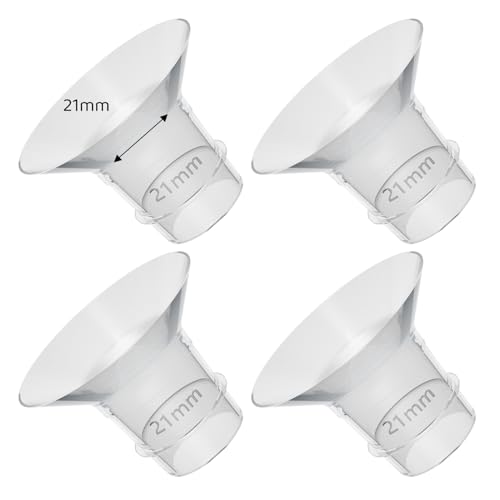 Image of Flange Inserts 21mm Compatible with Medela/Spectra/TSRETE/Elvie/Momcozy/Bellababy Breast Pump 24mm Shields/Flanges, Reduce 24mm Nipple Tunnel Down to 21 mm, 4PCS