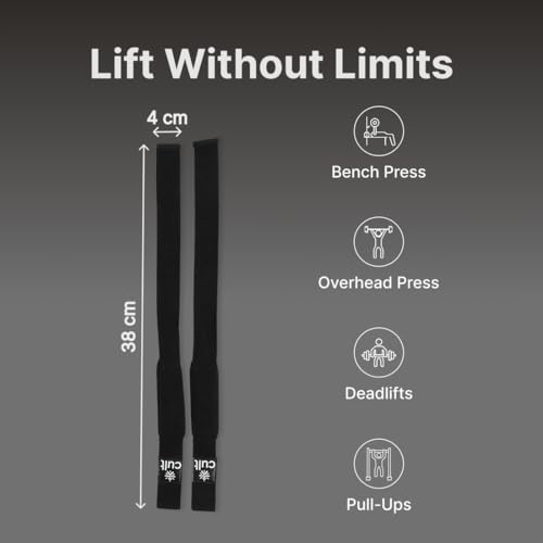 Image of Cult Neo Weightlifting Wrist Wraps for Men & Women - Adjustable Gym Wrist Support Straps for Lifting, CrossFit, Powerlifting, Strength Training & Fitness - Durable, Comfortable & Sweat-Resistant - Black