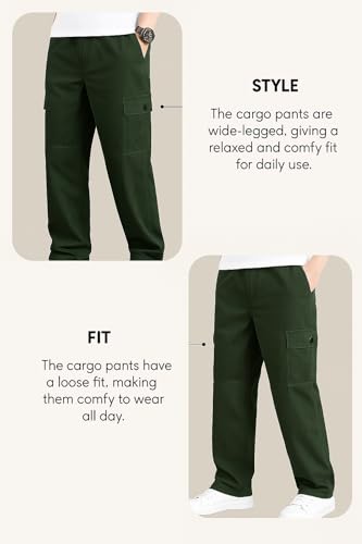 Image of Lymio Cargo for Men || Cotton Cargo Pant || Drawstring Waist Pant (Also Available in Plus Sizes) (117-120)