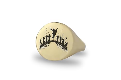 Bague Seigneur Jésus en Or 14k, bijou spirituel à porter au quotidien lors des prières