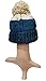 BIBITIME Handmade Cable Knit Beanie Hat Adorable Pom Winter Women Lady Warm Cap (Medium, Navy)