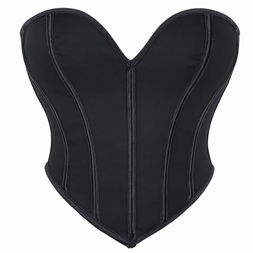 HEBEBRIDAL Black Sweetheart Corset Tops for Women Floral Busiter Small