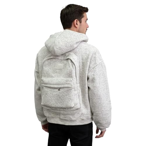 Backpack Hoodie for Men & Women – Creative 3D Hoodie with Zipper and Built-In Backpack, Streetwear Sweatshirt with Pockets