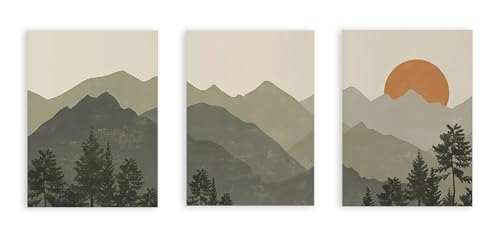 Affiches paysage paysage mur art toile peinture forêt neutre salon moderne