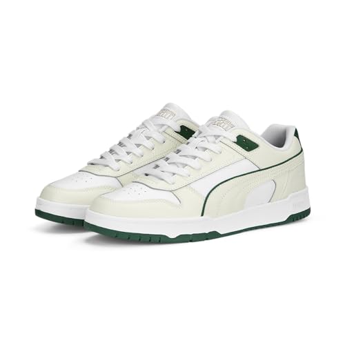 Image of PUMA Men's Rbd Game Low Track Shoe, 11 UK, Puma White Vapor Gray Vine Puma Gold, 7.5 us