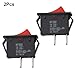 2-Pin Rocker Switch for HY35C, T10875, for Craftsman Saw & for Grizzly Grinder - AC 125V/250V 16A/12A Industrial Grade Push Button ON-Off Power Switch, Water Resistant, 2 PCS