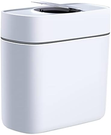 JOYBOS Small Bathroom Trash Can with Lids, 3 Gallon Garbage Can with a Lid, Mini Wastebasket for Bedroom, Slim Plastic Waste Bin Between Wall & Toilet, Suit for RV, Living Room, Office, Laundry