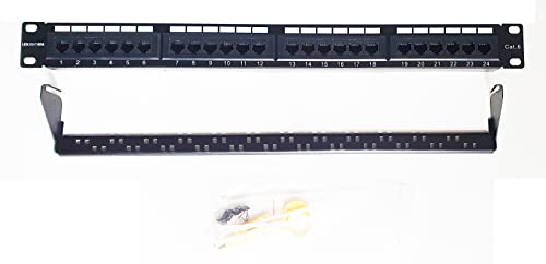 Patch Panel 24 Puertos Cat 6 para Montaje en Rack de 19" de Oficinas y Servidores 4