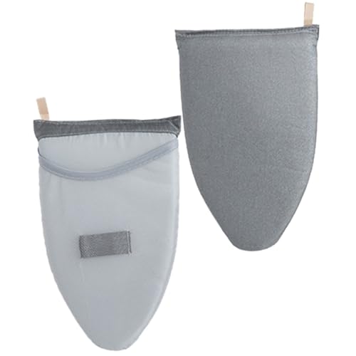 Toyvian 2個 耐熱手持ちアイロンパッド グローブ 通気性素材採用 スチーム対応 衣類スチーマー用 小型携帯便利 家用旅行用