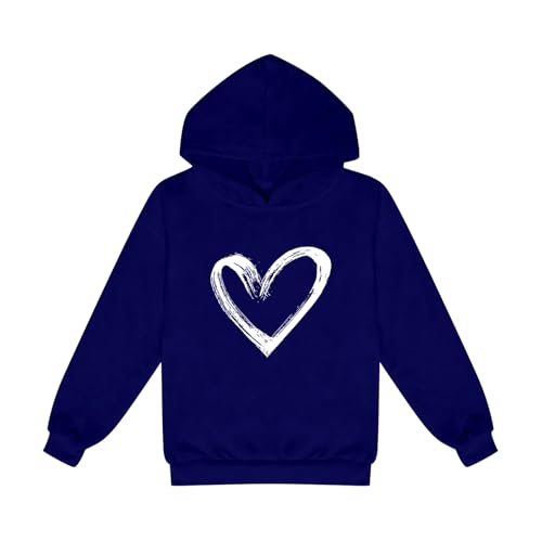 Kids Tops Cute Heart Oversized Cute Sweatshirts for Boys Girls Long Sleeve Pullover Shirts Fall Winter Warm Soft Clothes