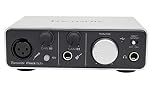 Focusrite iTrack Solo Audio Interface for Mac, PC, and iPad – USB Audio Interface for Recording, Streaming, and Podcasting with XLR, Line-in, and Professional Software included