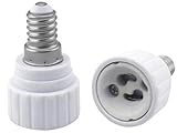 Adaptador de E14 a GU10, compatible con bombillas LED y halógenas, ideal para convertir bases y expandir opciones de iluminación.