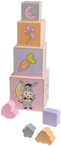 Happy People 41230 41230 - Tazas Apilables De Madera, Color Rosa