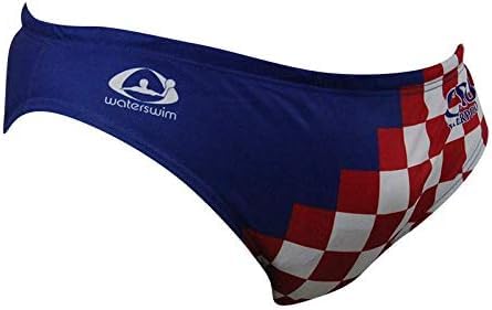 Suit Croatia Blue and Squares Swimwear, Swim Briefs for Swimmers, Water Polo, Underwater Hockey, Underwater Rugby2