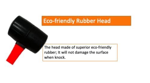 WYATT Rubber Mallet Hammer Spark and Rebound Ergonomic Grip Handle Soft Head Hammer (10, Ounces) 3