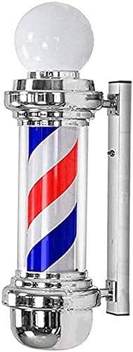 Barber pole étanche extérieur de 88cm pour illuminer et signaler votre salon de coiffure