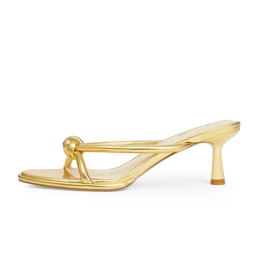 Womens Heeled Sandals Rounded Open Toe Mid Heels Slip on Bow Mules Sandals Comfort Dress Party Shoes2