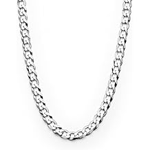 Metal Masters 4MM Sterling Silver Curb Chain Necklace 16" 18" 20" 22" 24" 30"