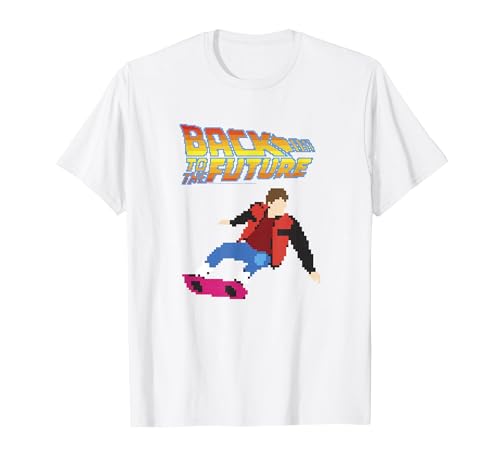 Back to The Future Low Poly Marty McFly T-Shirt, Men, White, 4X-Large