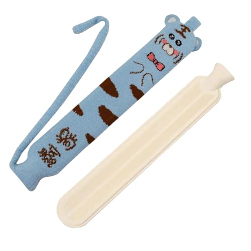 Botella de agua caliente con, larga de agua caliente de invierno de 2 litros, calentador de cama portátil, calentador de manos de gran capacidad con suave para pies, cama y cintura