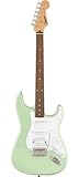 Fender Squier Sonic Stratocaster HSS Electric Guitar, Laurel Fingerboard, White Pickguard - Surf Green