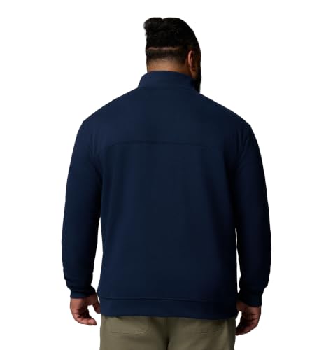 Image of Columbia Men's Hart Mountain II Half Zip Fleece Jacket Collegiate Navy | Pullover Jacket, Lightweight Fleece, Stretch Material, Extended Fit Available