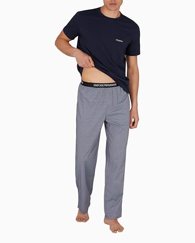 Emporio Armani Men's Yard Dyed Woven Cotton Pajama Pants4