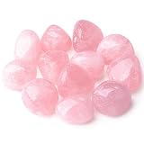 DUQGUHO Rose Quartz Healing Crystals Stones Set Natural Bulk Crystals Tumbled Polished Irregular Crystal Stones Bulk Rocks 0.45 lbs